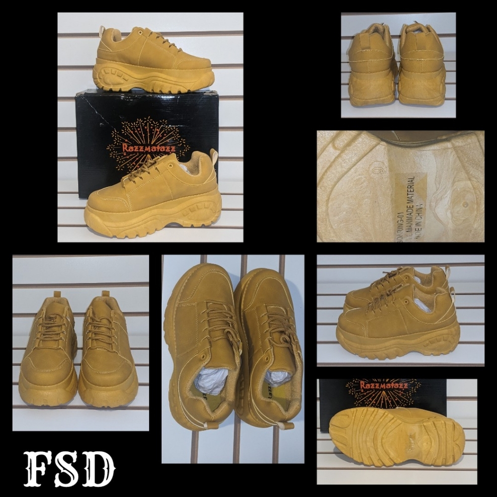 Razzmatazz Platform Sneaker- Marigold